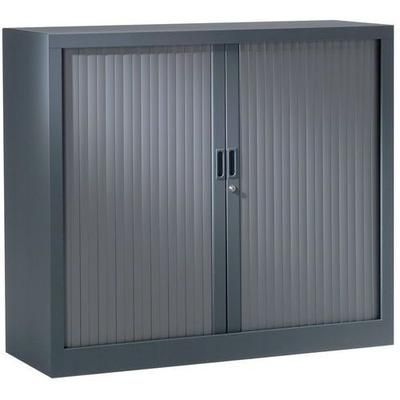 Armoire Basse À Rideaux 120 X 100 Cm 7016 Anthracite - Vinco