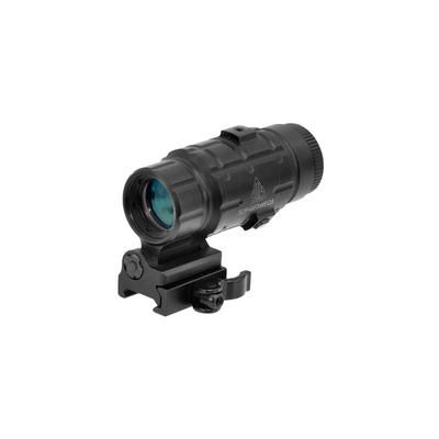 Leapers UTG 3X Magnifier with Flip-to-side QD Mount W/E Adjustable Black SCP-MF3WEQS
