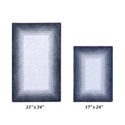 Torrent Bath Mat Rug, (17" X 24" | 21" X 34") by Better Trends in Gray