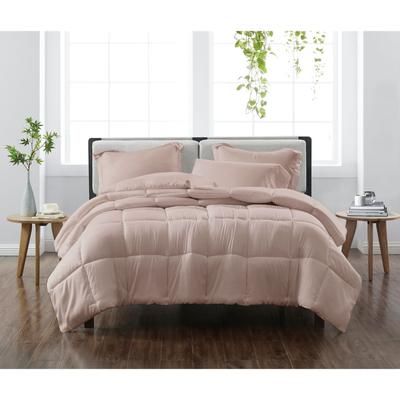 Heritage Solid Comforter Set by Cannon in Blush (Size KING)