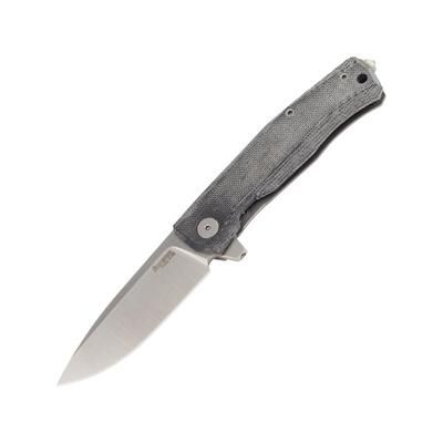 Lionsteel Myto Framelock Folding Knife 3.25" satin finish Bohler M390 stainless blade Black micarta handle with titanium back handle MT01 CVB