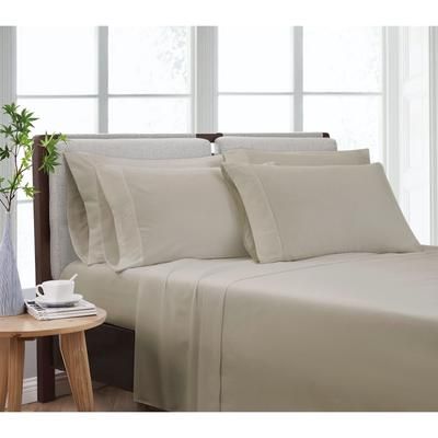 Heritage Solid Sheet Set by Cannon in Khaki (Size KING)