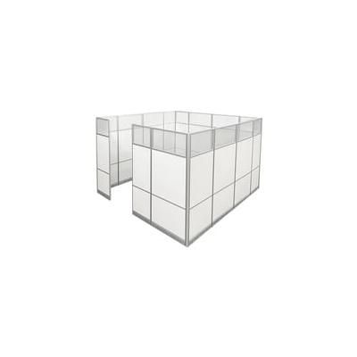 10' x 10' x 7'H Tall White Laminate Modular Office - Starter Cubicle