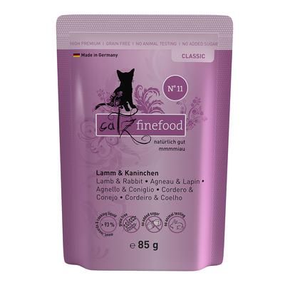 16x85g Lamb & Rabbit Pouches Catz Finefood Wet Cat Food