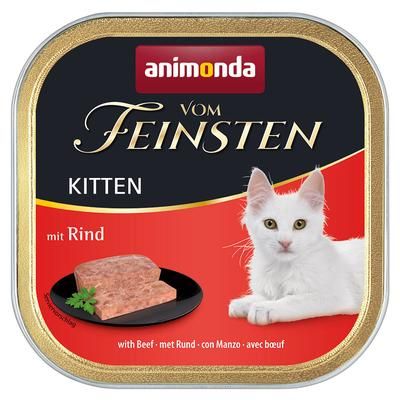 6x100g Kitten Beef Animonda vom Feinsten Wet Cat Food