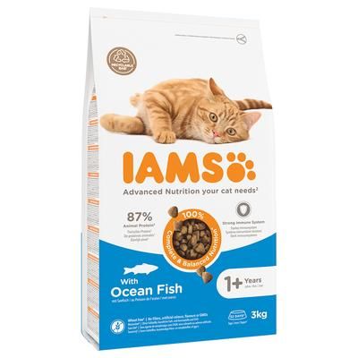 3kg Ocean Fish Adult Cat Advanced Nutrition IAMS Dry Cat Food