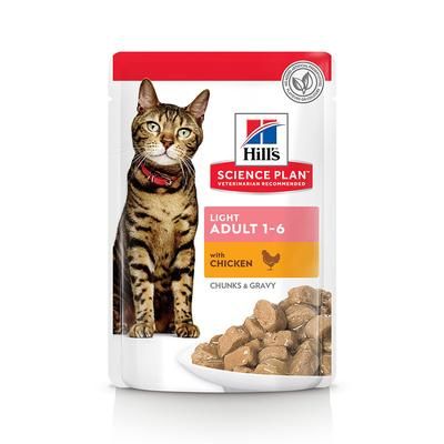 12x85g Chicken Adult Light 1-6 Hill's Science Plan Wet Cat Food