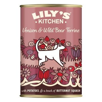 6x400g Venison & Wild Boar Terrine Lily's Kitchen Wet Dog Food