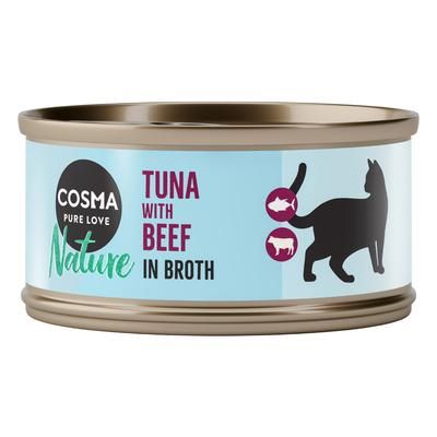 24x70g Tuna, Beef Cosma Nature Wet Cat Food