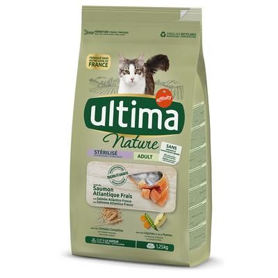 1.25kg Salmon Sterilised Nature Ultima Affinity Dry Cat Food