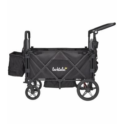 Larktale Caravan (2 Seater) Stroller Wagon Complete Bundle - Byron Black / Barossa Red