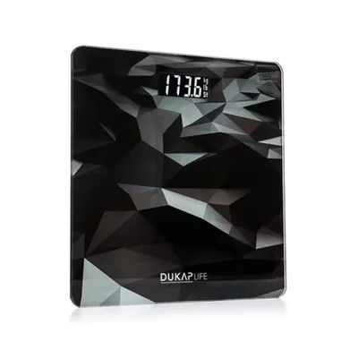 Dukap Unique Digital Bathroom Body Weight Scale With Lcd Screen Display, Black