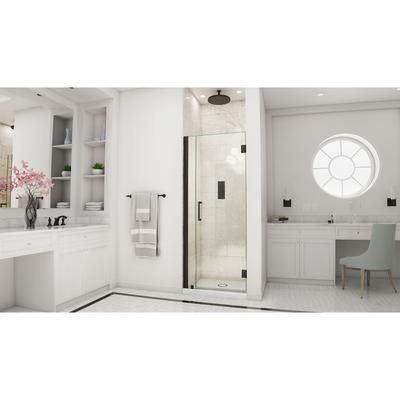 Dreamline DreamLine Unidoor 30 - 31 inch W x 72 inch H Frameless Hinged Shower Door in Matte Black SHDR-20307210-09
