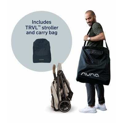 Nuna TRVL Self-Folding Compact Stroller - Camel