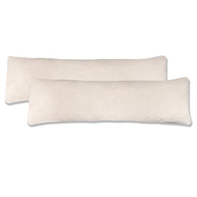 Fresh Ideas Microsuede Body Pillow Cover 2-Pack Body Pillow Cover by Fresh Ideas in Medium Beige