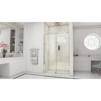 Dreamline DreamLine Unidoor 50 - 51 inch W x 72 inch H Frameless Hinged Shower Door with Shelves in Chrome SHDR-20507210S-01