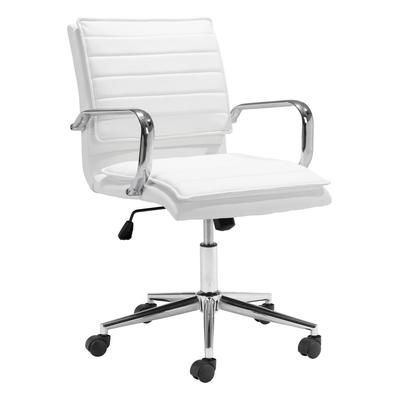 Partner Office Chair White - Zuo Modern 109006