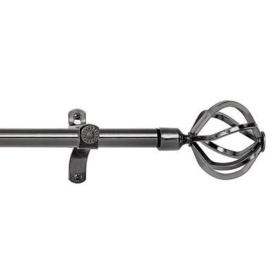 Metallo Decorative Rod And Finial Carrera by Achim Home Décor in Brushed Nickel (Size 66-120)