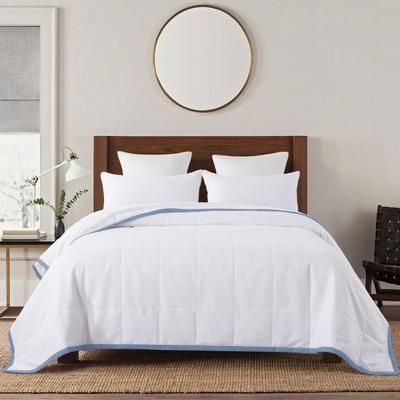 Framed Down Alternative Blanket by St. James Home in Blue Fog (Size TWIN)