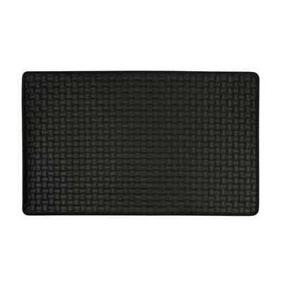 Woven Embossed Faux Leather Anti Fatigue Mat by Achim Home Décor in Black (Size 20 X 39)