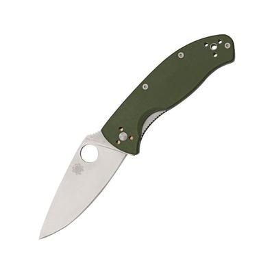 Spyderco Tenacious Folding Knife3.375in8Cr13MoV SteelStandard EdgeGreenG10 Handle C122GPGR