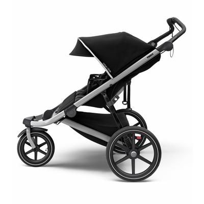 Thule Urban Glide 2 Double Jogger Stroller + Water Bottle Cage Bundle - Jet Black