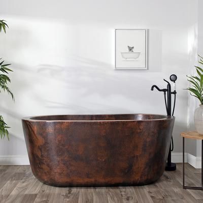 Randolph Morris Moroccan 64 Inch Copper Double Ended Freestanding Tub RMMX833-64-AC