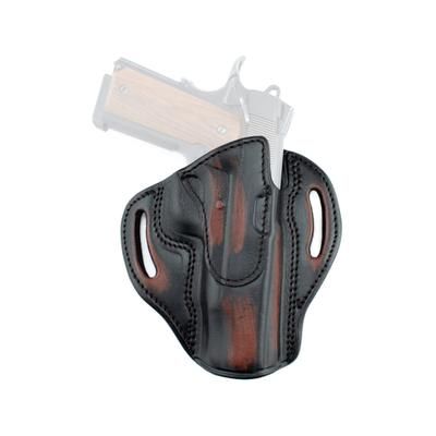 Texas 1836 Cannon Vintage Edition - Open Top OWB Holster Right Hand Glock 19 Glock 23 Glock 32 With No Attachment Vintage Brown Black