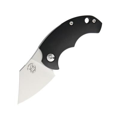 Bastinelli Creations BB Drago Folder FRN Folding Knife 1.75in Satin Bohler N690 SS Blade Black Frn Handle Black Leather Sleeve Black BB DRAGO FOX FRN
