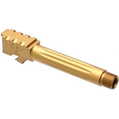 L2D Combat Precision Match Threaded Barrel Glock 17 9mm 1-10 RH 1/2x28 Gen 5 Titanium Nitride LD-BBL-PM-175-FT-TIN