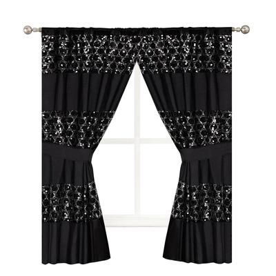 Sinatra Window Curtain by POPULAR BATH in Black