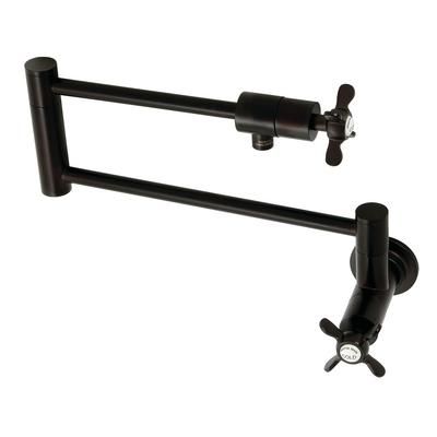 Kingston Brass KS4105BEX Essex Wall Mount Pot Filler, Oil Rubbed Bronze - Kingston Brass KS4105BEX