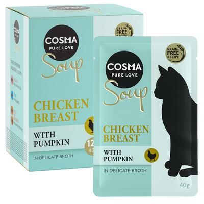 24x40g Chicken Breast with Pumpkin Soup Cosma Wet Cat Food