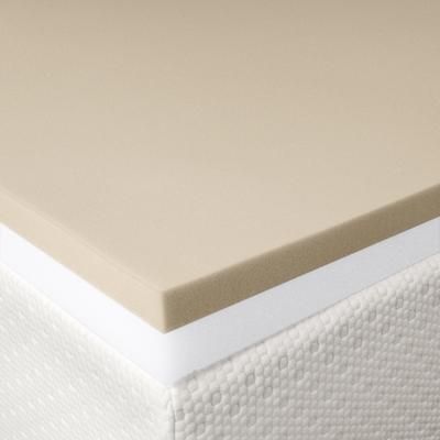3" Gel Memory Foam Revitalizer Topper With Skirted Cover by BrylaneHome in White (Size TWIN)