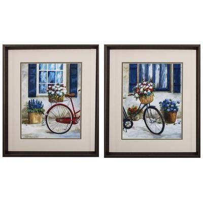 Summer Ride Framed Wall Décor, Set Of 2 by Propac Images in Blue