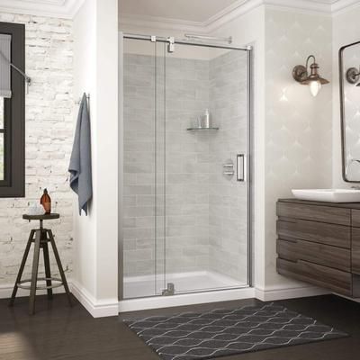 Maax Utile Alcove 48 x 36 Organik Shower Wall - Permafrost 107460-312-504