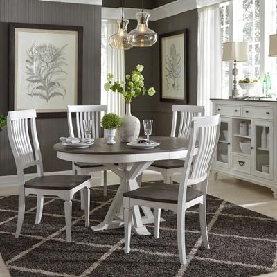 5 Piece Pedestal Table Set - Liberty Furniture 417-DR-5PDS