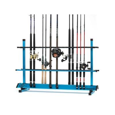 Savior Equipment Aluminum Fishing Rod Rack 48 Slot Ocean Blue 46.5in x 30.25in x 14.75in RK-FRODAL-48-OB