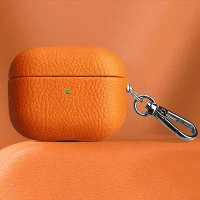 Cuir véritable pour AirPods Pro 3 étui AirPods Pro 2 Airpods 4 Airpods 3 couverture litchi motif peau de vache avec boucle