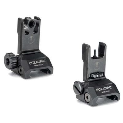 Ultradyne C2 Folding Front and Rear Sight Combo - Blade Black UD11121