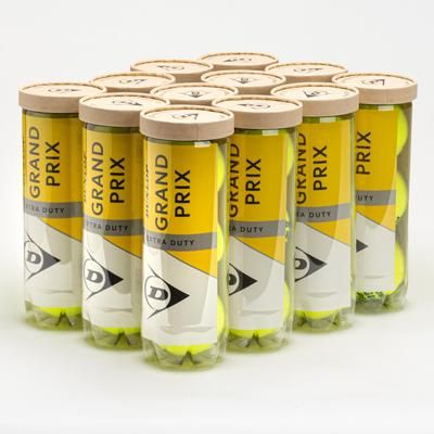 Dunlop Grand Prix Extra Duty 12 Cans Tennis Balls