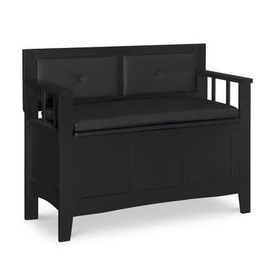 Carlton Padded Bench by Brylane Home in Black