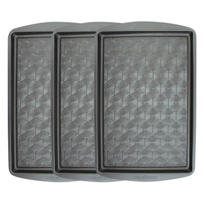 Set 3 15 X 10 Inch No Stick Metal Baking Sheet by Taste of Home in Ash Grey