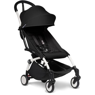 Babyzen YOYO2 Ultra Compact Complete 0+/6+ Stroller & Rolling Bag Bundle - White/Black
