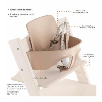 Tripp Trapp High Chair and Cushion with Stokke Tray -- Storm Grey / Into the Deep