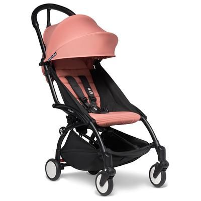 Babyzen YOYO2 Ultra Compact Complete 6+ Stroller with Bassinet & Rolling Bag Bundle - Black/Ginger
