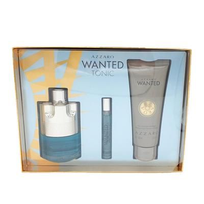 Wanted Tonic 3 Pc Gift-Set by Azzaro for Men Standard Eau De Toilette for Men