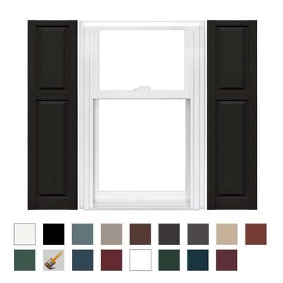 Mid America Cottage Style Vinyl Shutters 67 Inch Long (1 Pair) x 14.75 Inch wide - 002 Black