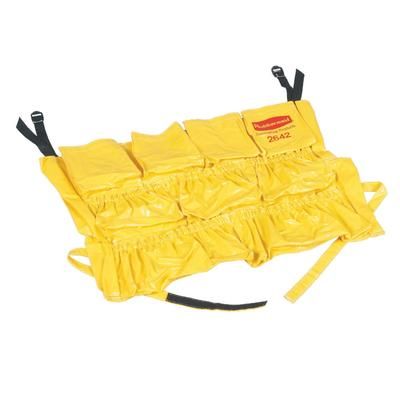 Rubbermaid FG264200YEL 20" Round BRUTE Caddy Bag - Yellow, Adjustable Straps