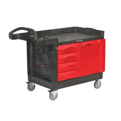 Rubbermaid FG453388 BLA Maintenance Cart w/ 750 lb Capacity, Black